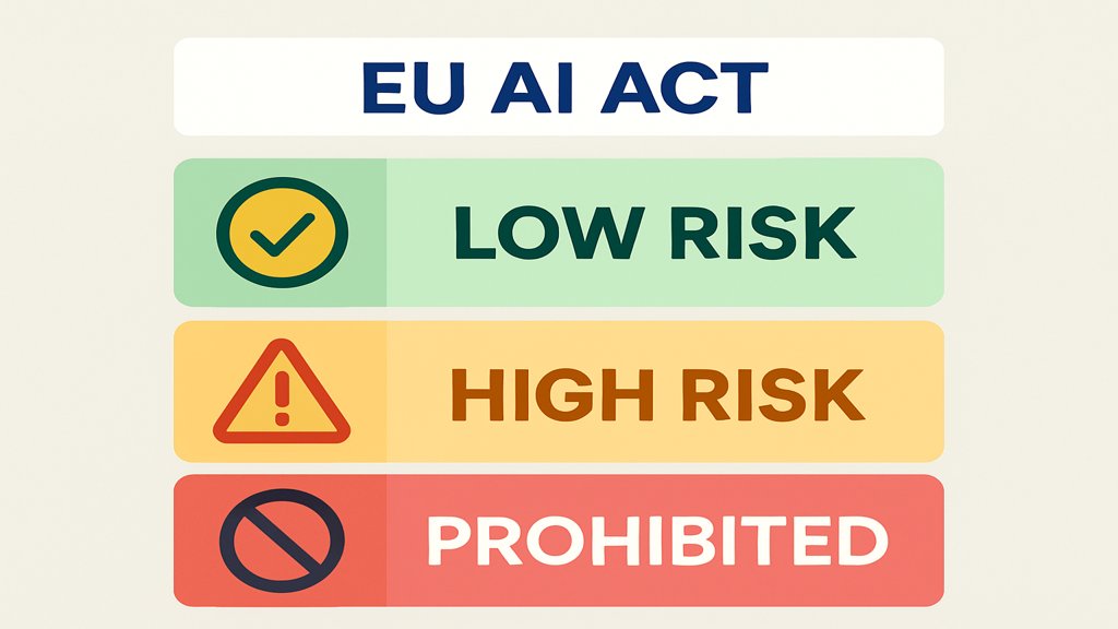 Infografik zu den Risikokategorien des EU AI Act.