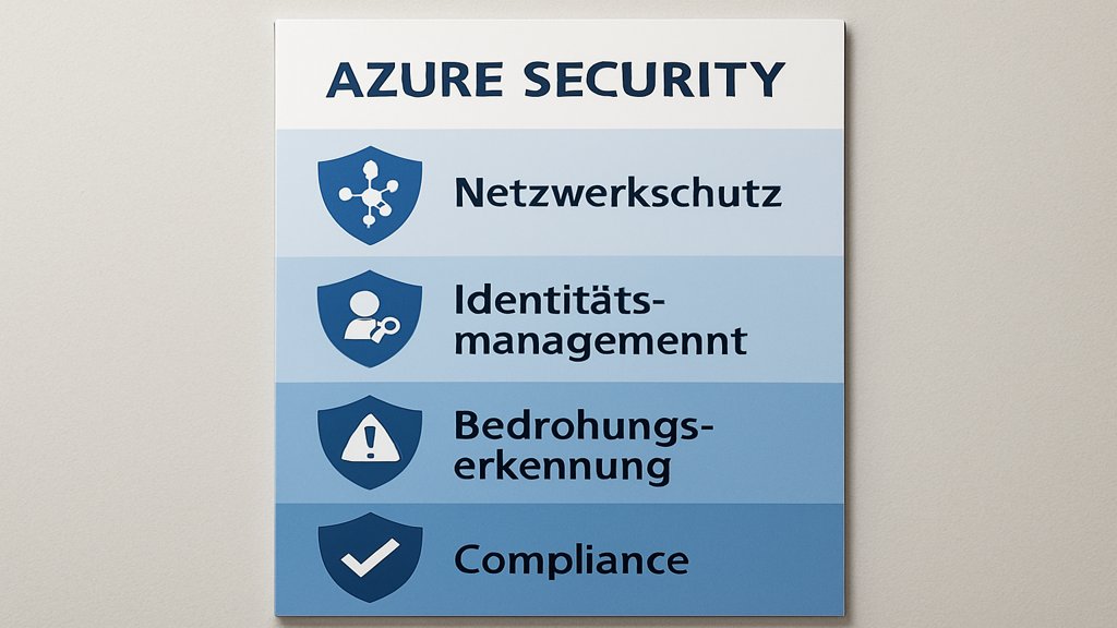 Infografik zu den verschiedenen Ebenen der Azure Security.