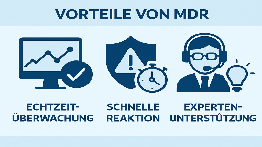 Infografik zu den Vorteilen von Managed Detection and Response.