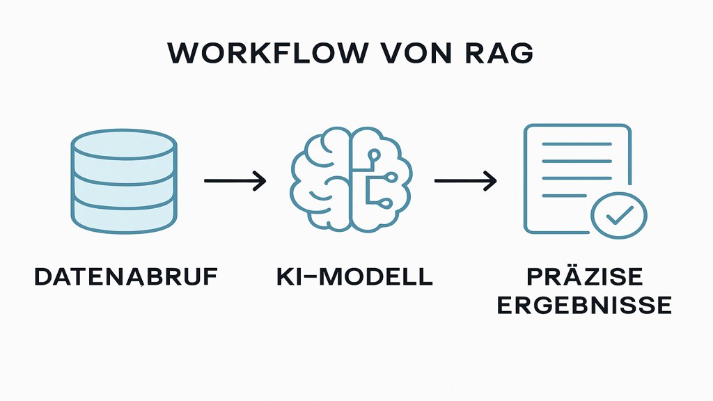 Workflow-Diagramm von Retrieval Augmented Generation.