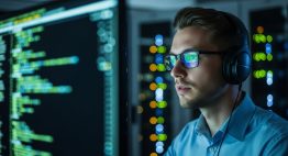 Ein IT-Experte analysiert die Ergebnisse eines Portscans, um die Netzwerksicherheit zu gewährleisten.