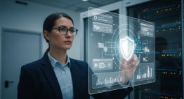 Ein IT-Experte überwacht die Sicherheit einer Webanwendung mittels einer Web Application Firewall.