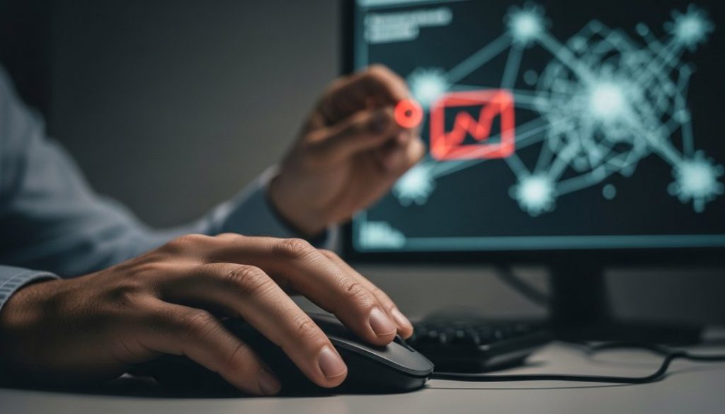 Ein IT-Sicherheitsexperte setzt eine Containment-Strategie um und isoliert einen Netzwerkbereich.