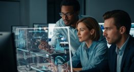 Ein Team von Cybersicherheitsexperten baut in einem Kontrollraum ein professionelles CSIRT auf.