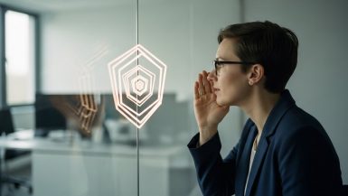 Eine Person meldet einen Vorfall über einen sicheren, datenschutzkonformen Whistleblowing-Kanal.